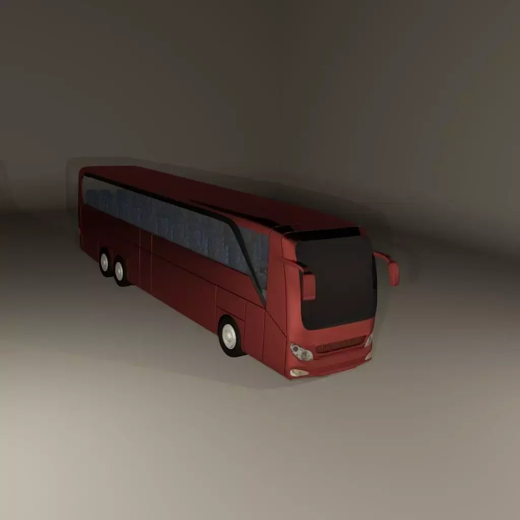High poly bus 3D model