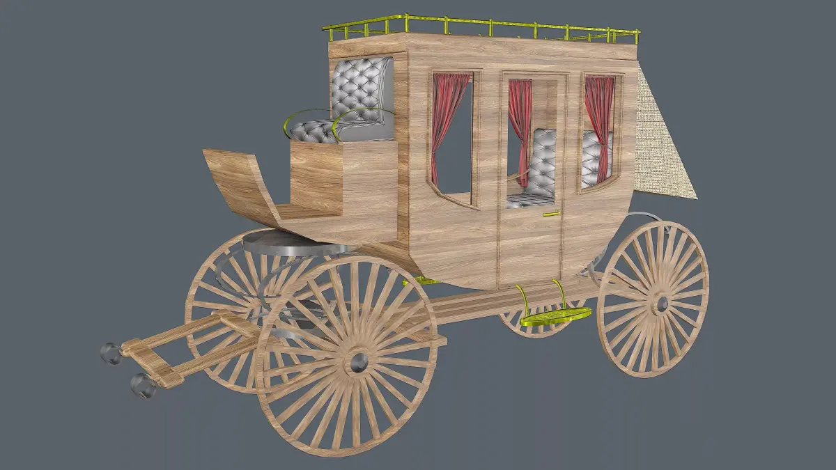 Western Wagon 8 3D model