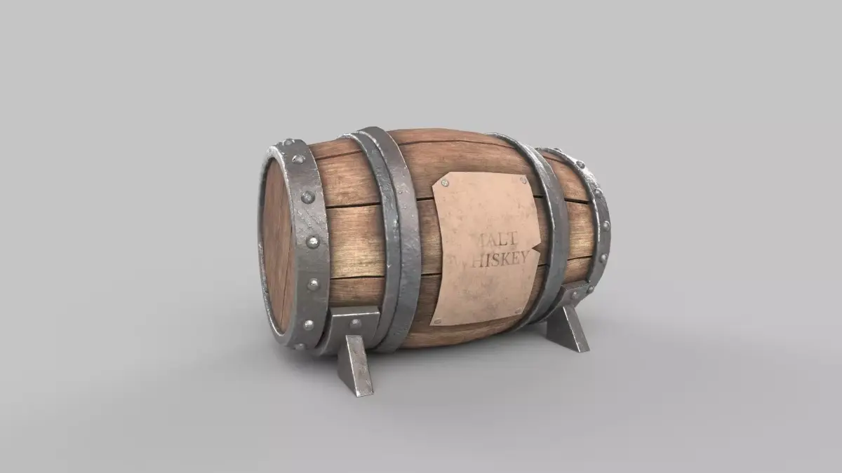 Stylized Barrel 3D model buy