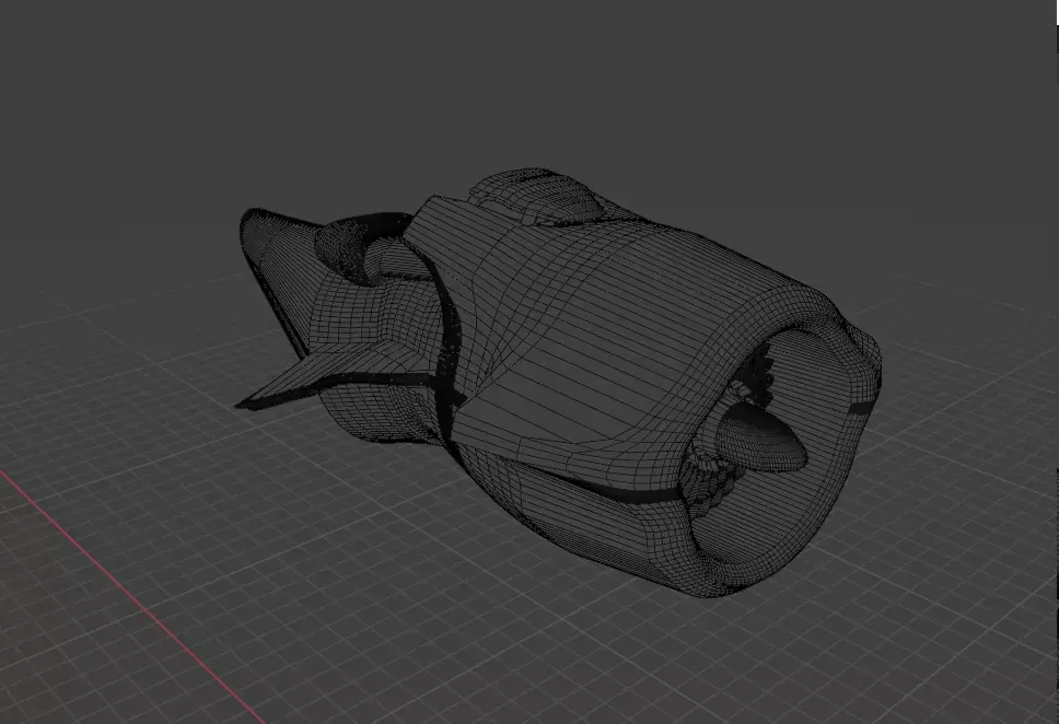 Futuristic Flying Motorcycle 3D Model 3D model