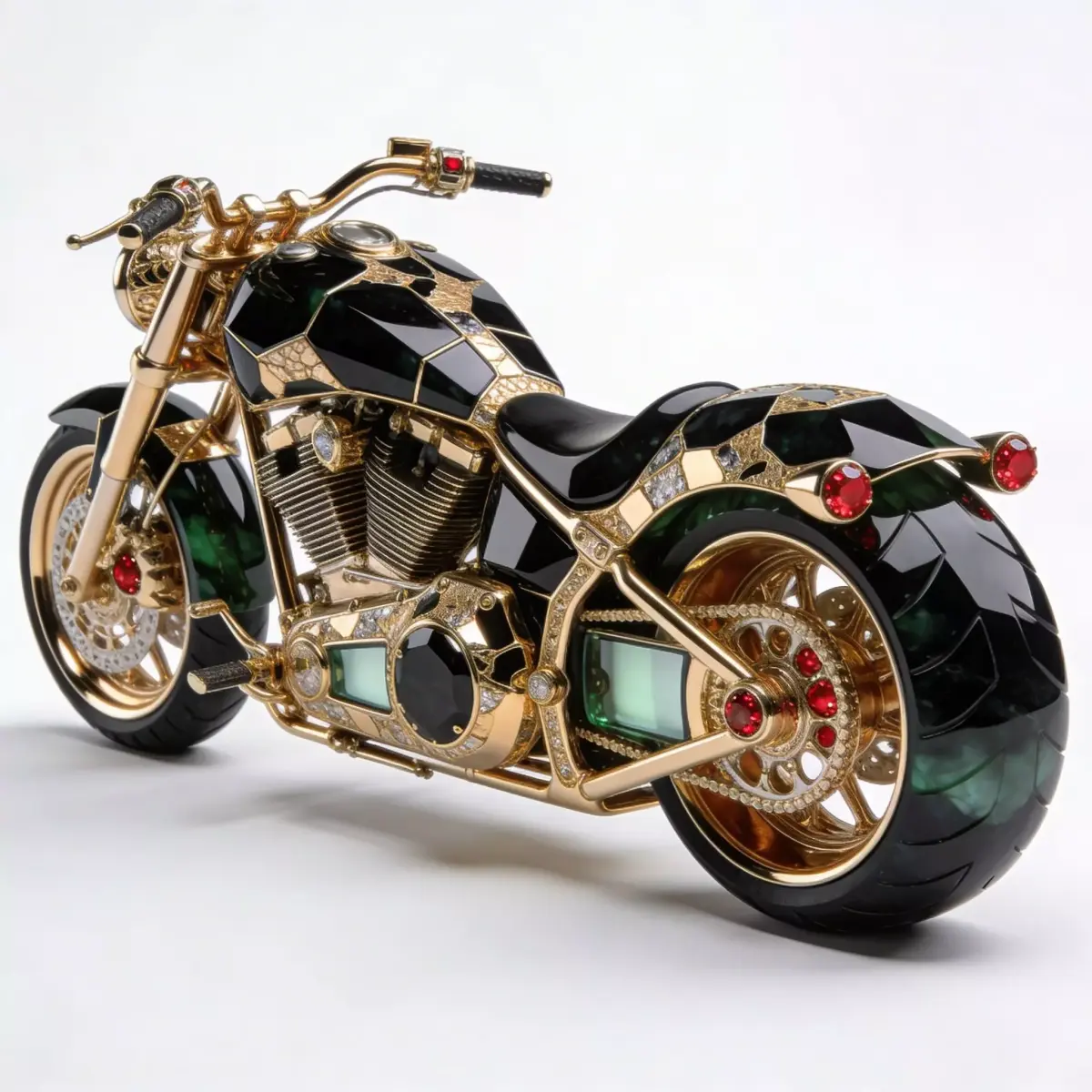 Venomous Serpent Jeweled Motorcycle Low-poly 3D model