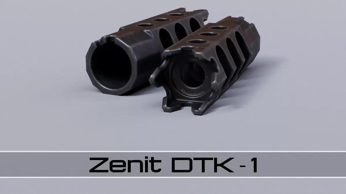 Zenit DTK-1 Muzzle Brake Low-poly 3D model
