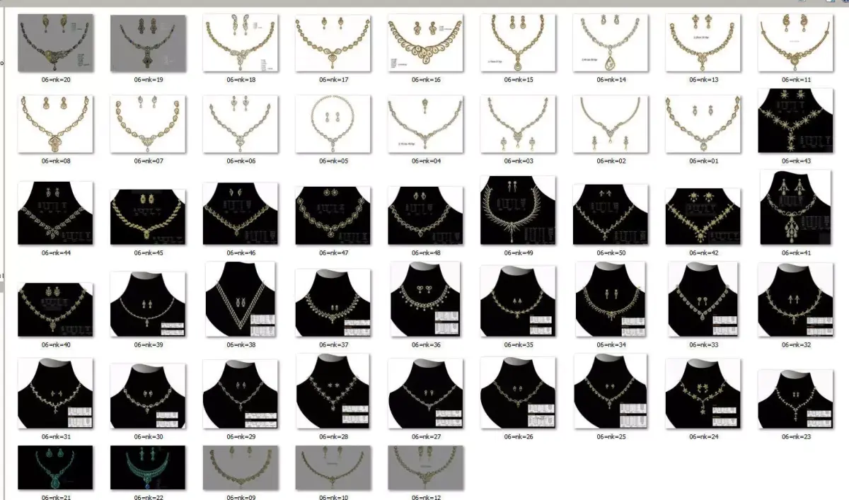 necklace bulk 50  STL files ready to print part 01 3D print model
