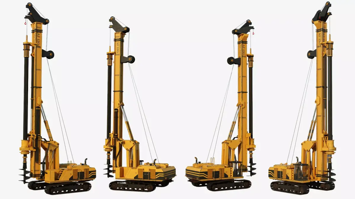 Drilling Rig Game Ready Low-poly 3D model