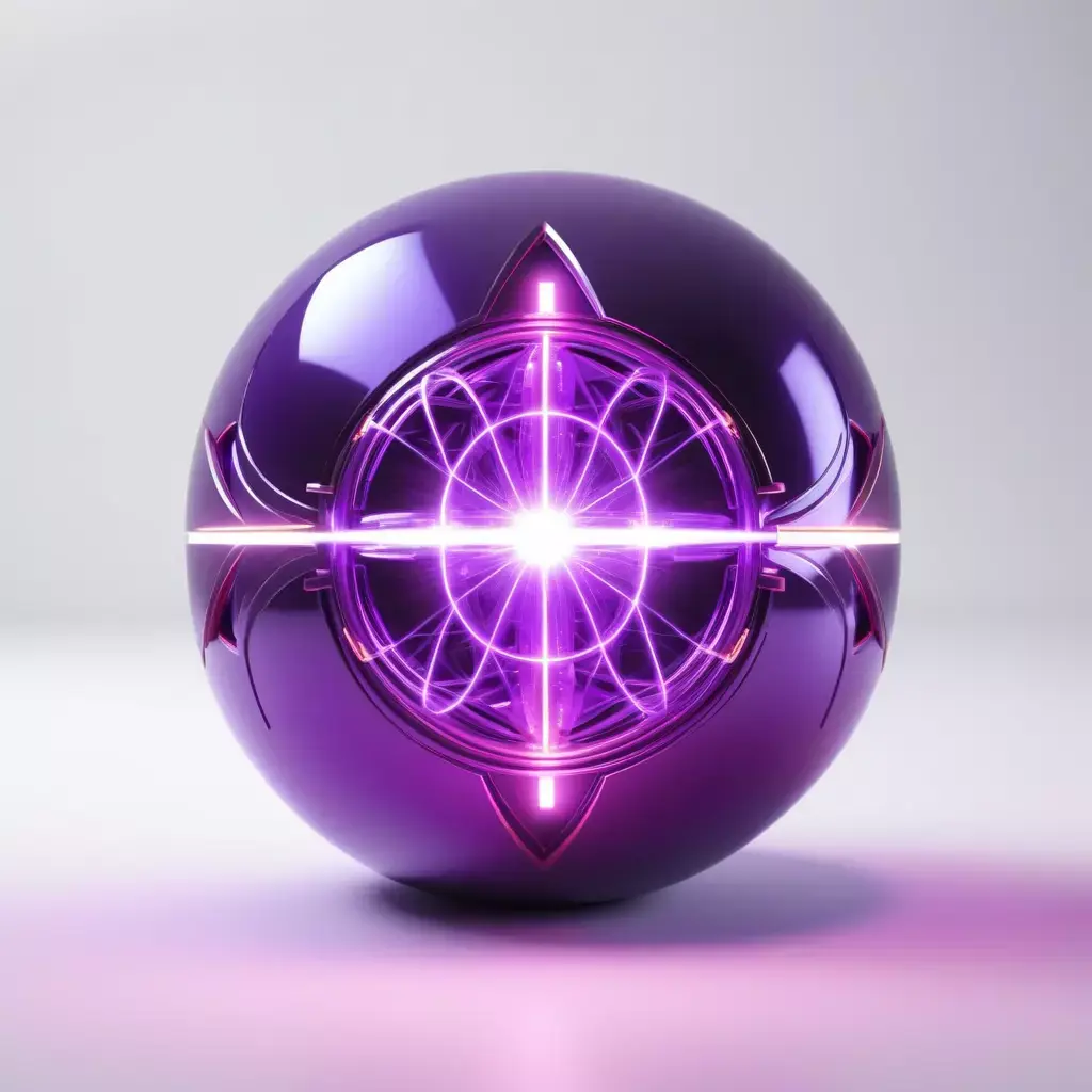 Glowing Purple Energy Sphere 3D model