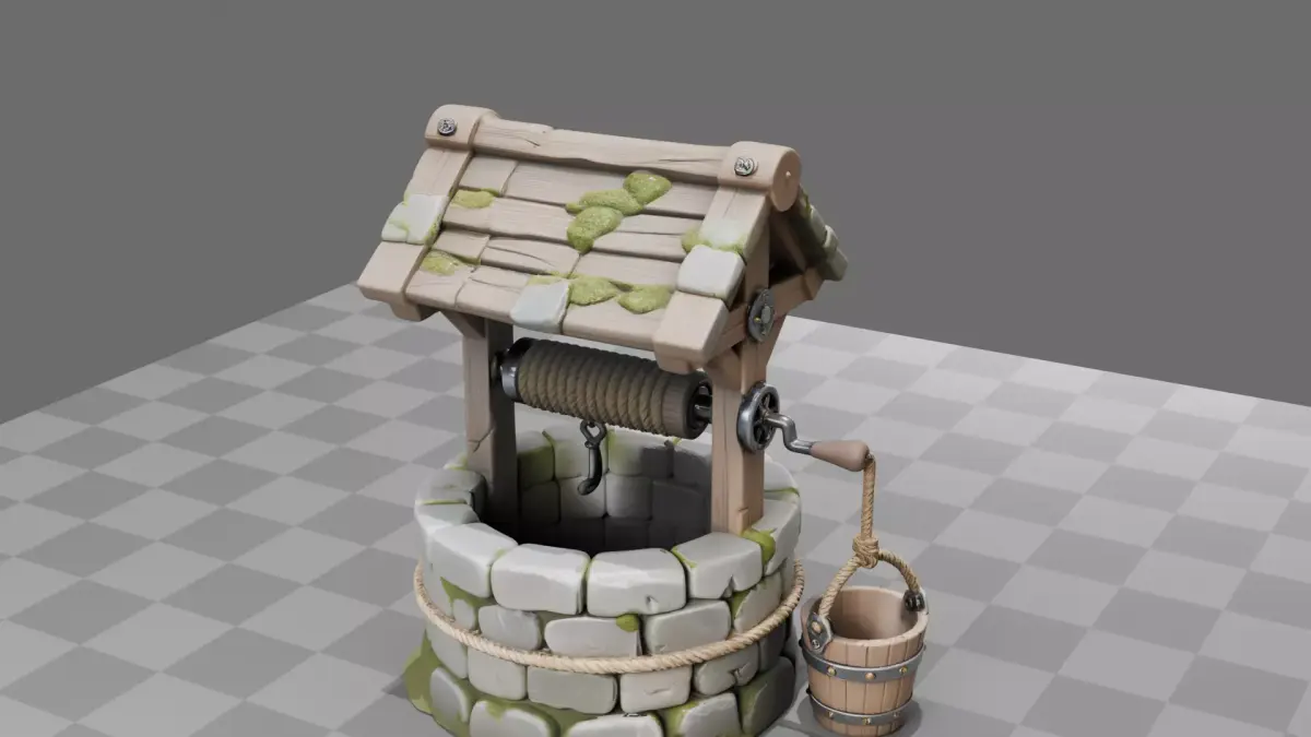 Medieval Stone Well 3D model purchase
