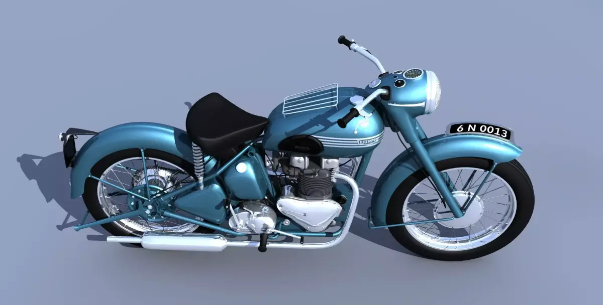 1960 Triumph Thunderbird 3D model