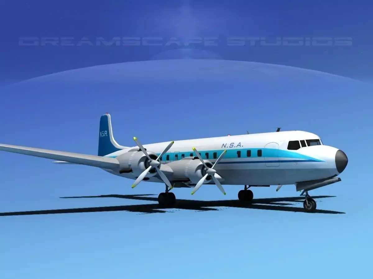 Douglas DC-7C NSA 3D model