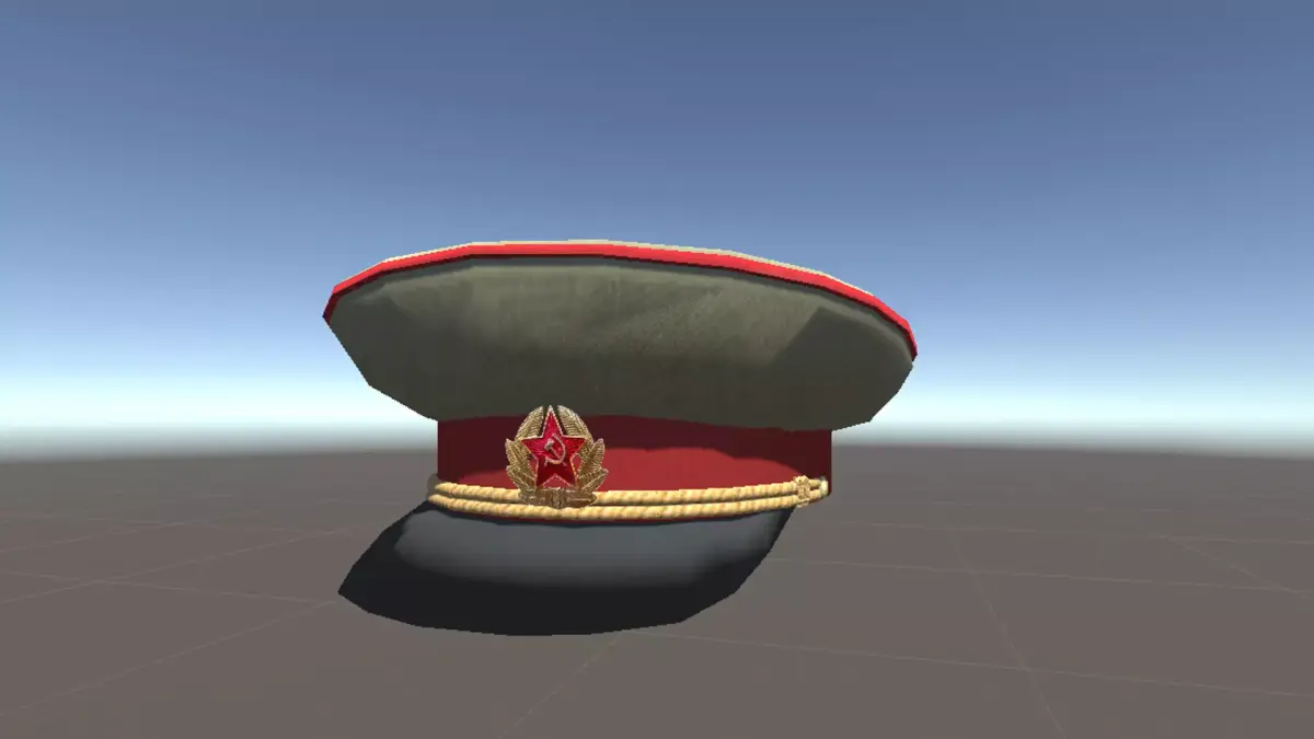 1981 Soviet Army visor cap 3D model