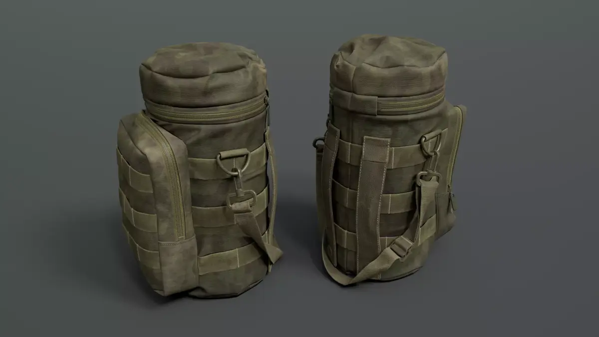 Military Tactical Water Bottle Pouch Low-poly 3D model