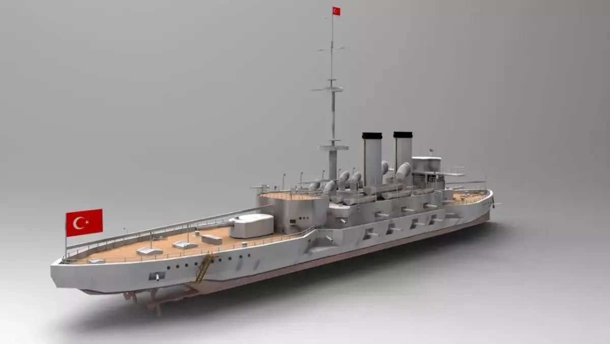 Ottoman Battleship Mesudiye 3D Model 3D model