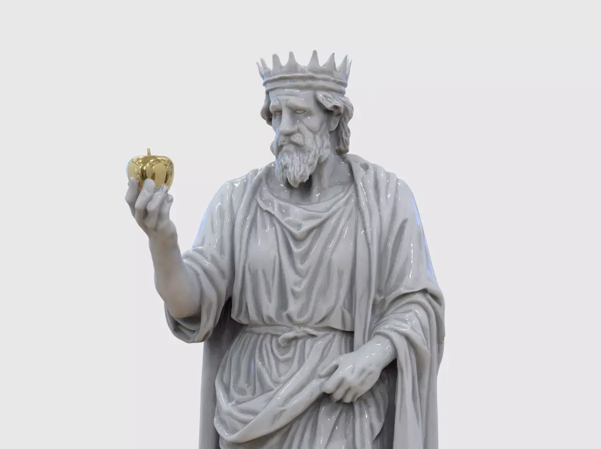 King Midas Statue - Detailed 3D Mythological Royal Sculpture 3D print model purchase