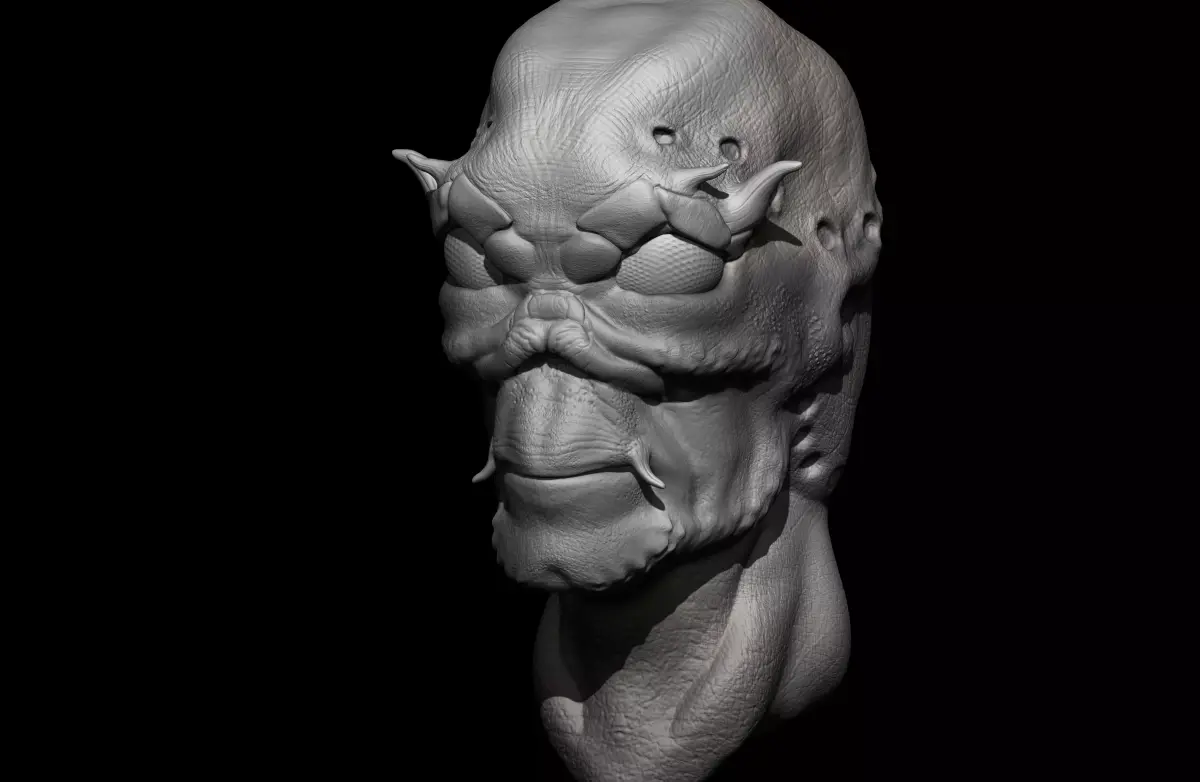   Alien head  3D print model