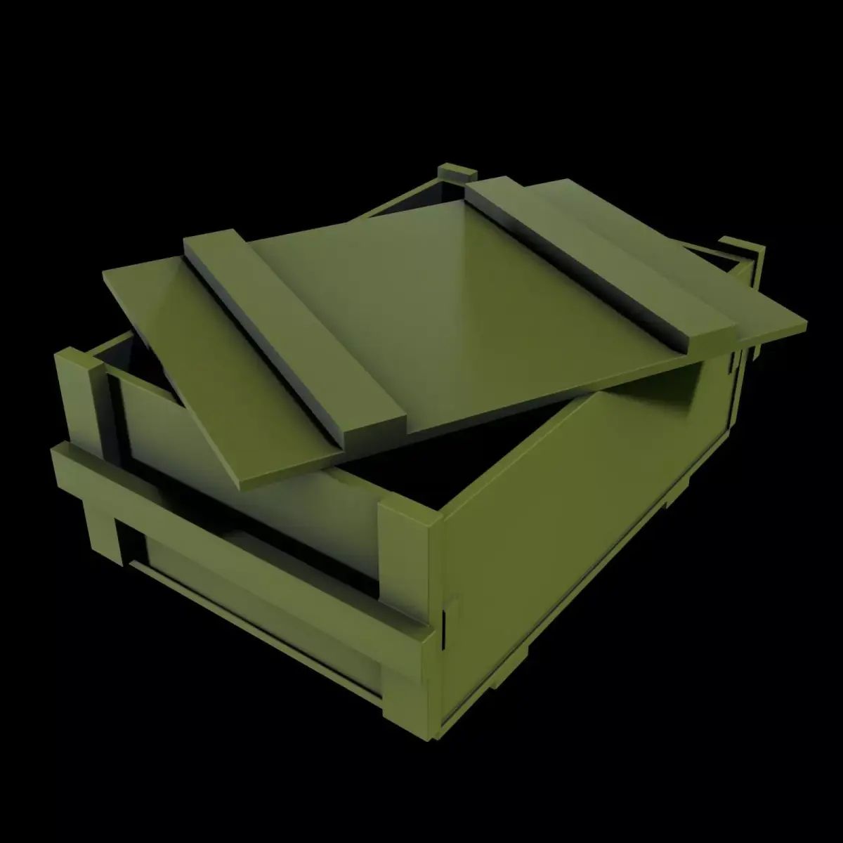 Custom Sci-Fi Ammo Weapons Missiles Box 3D print model