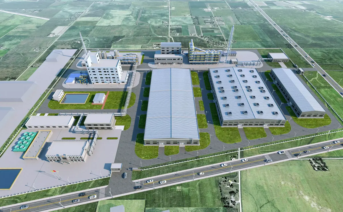 Industrial plants factory buildings industrial parks 3D model