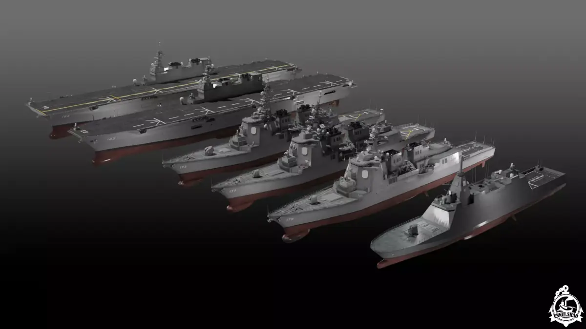 Japan Maritime Self Defence Force 3D Model Collection