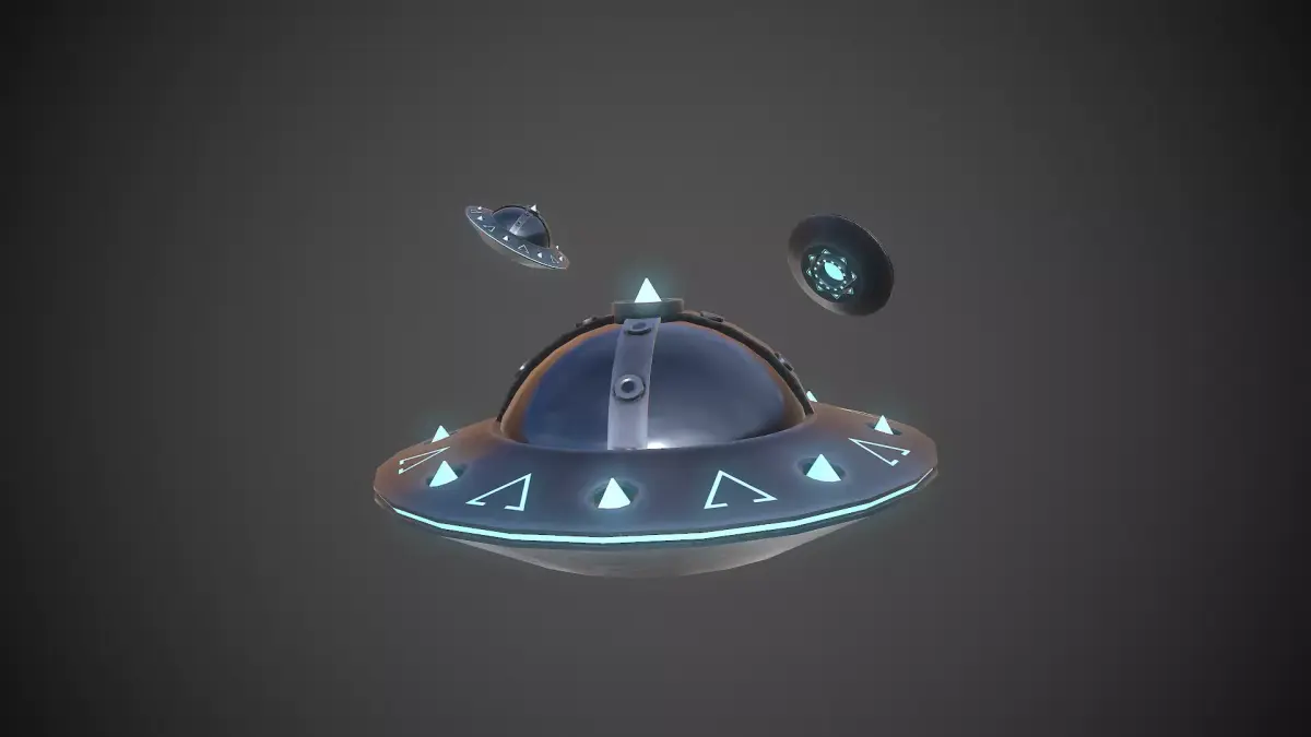 Ufo 3D Model alien spaceship Low-poly 3D model