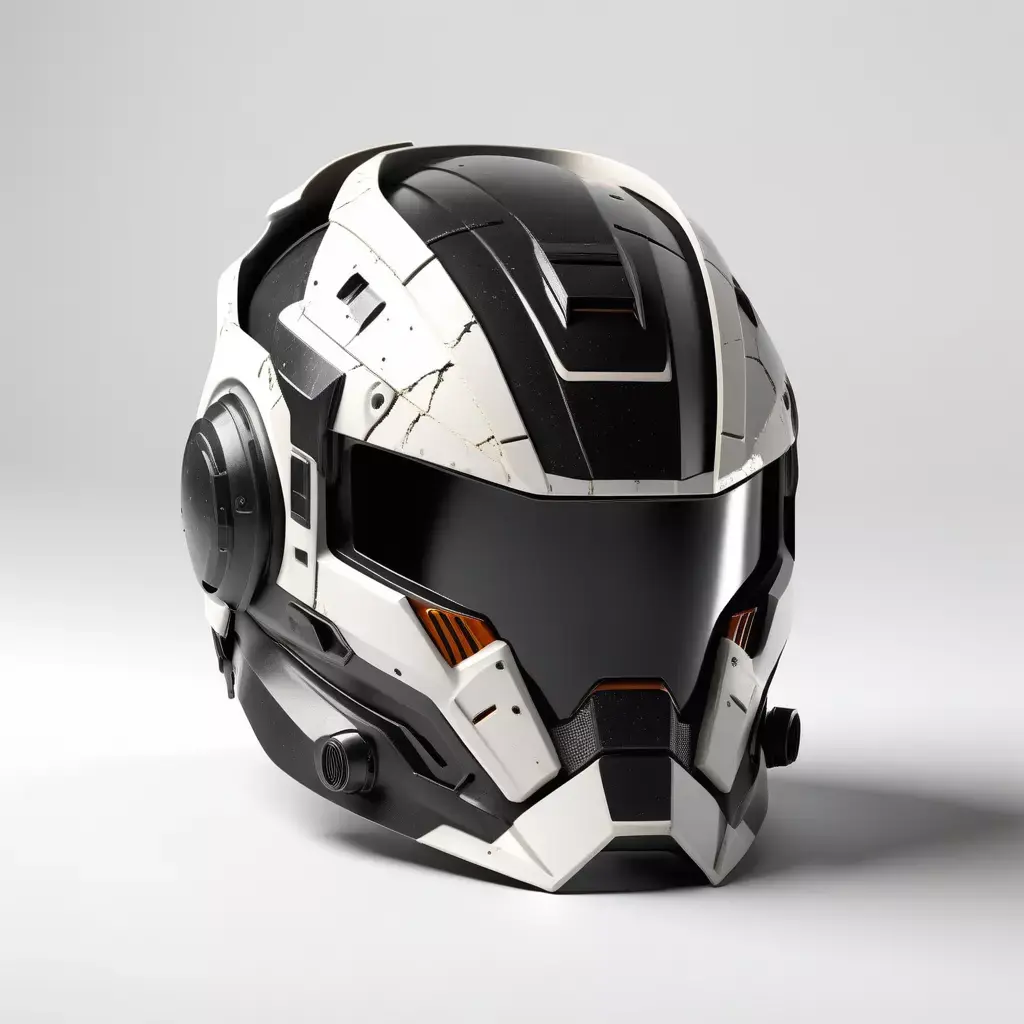 Damaged SciFi Helmet 3D model
