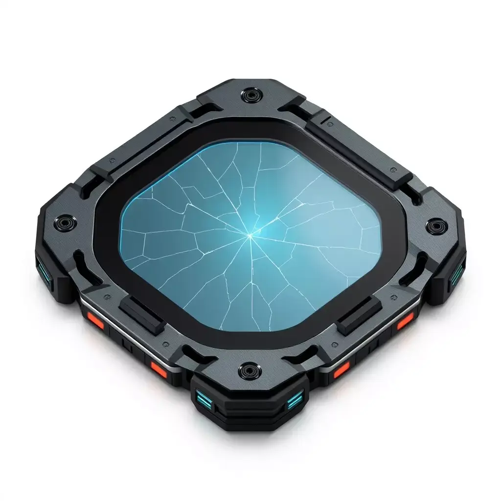 SciFi Broken Hologram Panel Low-poly 3D model