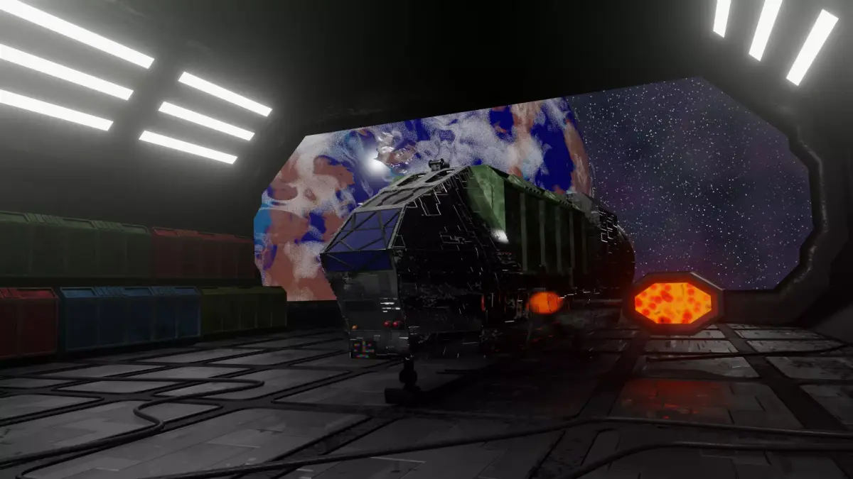Low-Poly Sci-Fi Spaceship 3D model