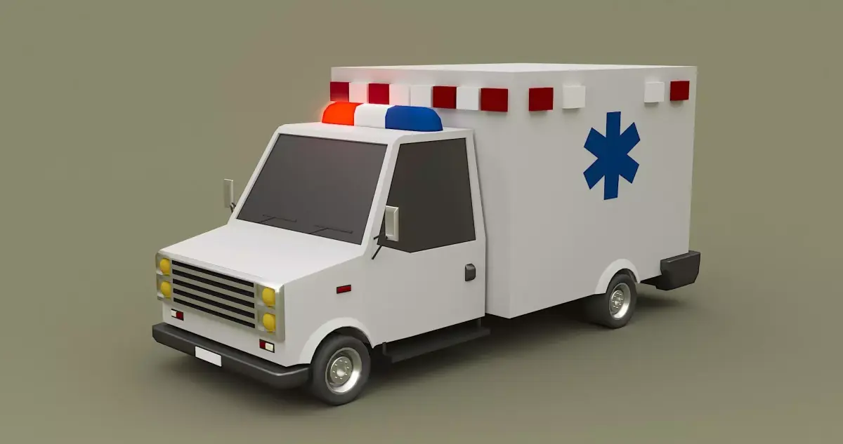 Cartoon Ambulance 3D model
