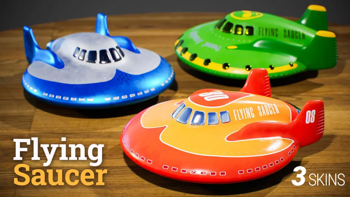 Stylized Flying Saucer Low-poly 3D model