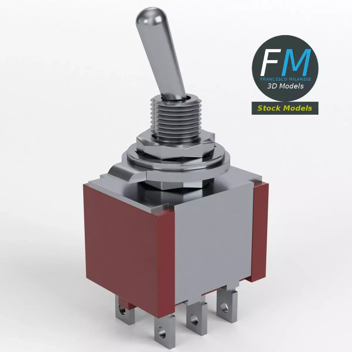 Double pole double throw switch 3D model