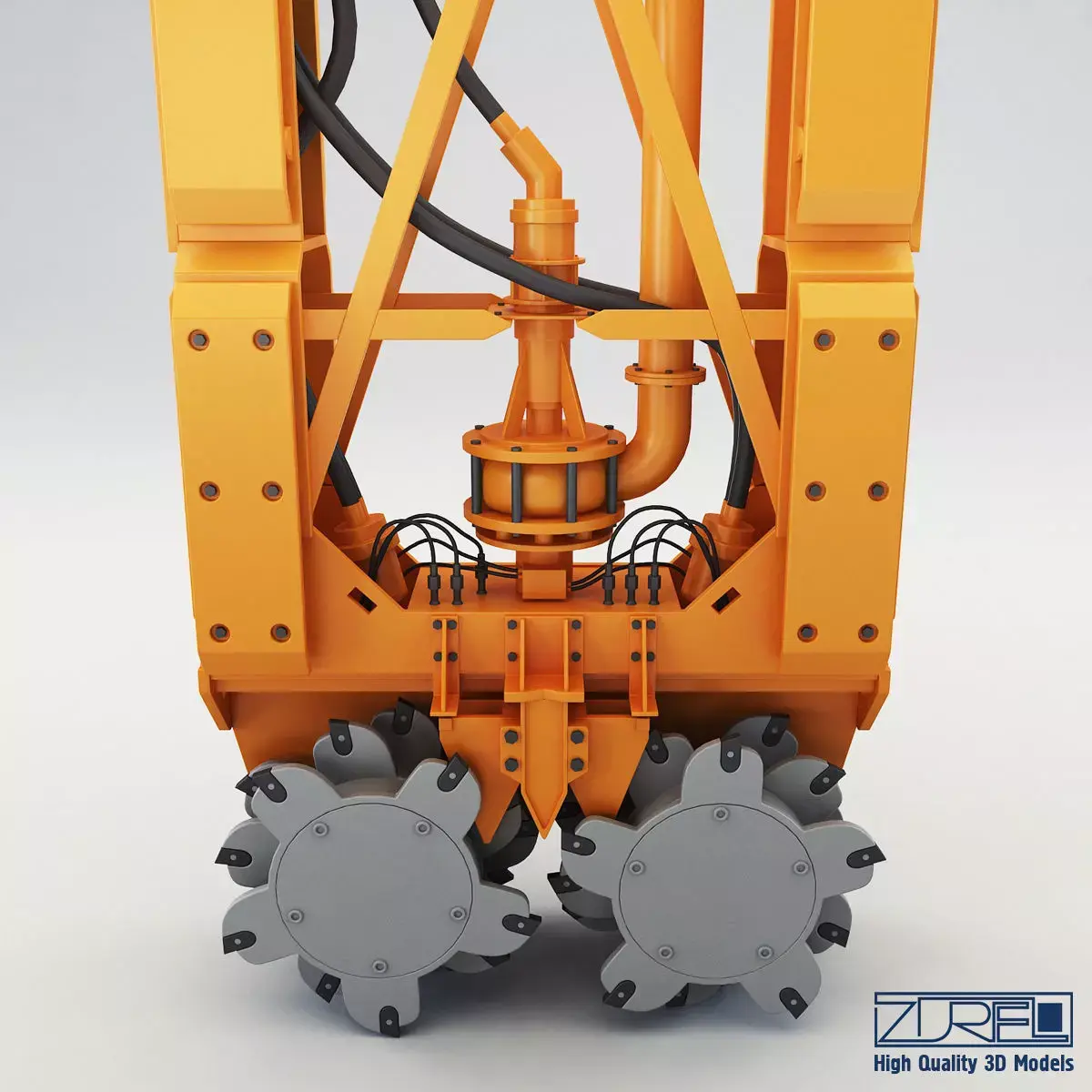 Drilling rig Low-poly 3D model