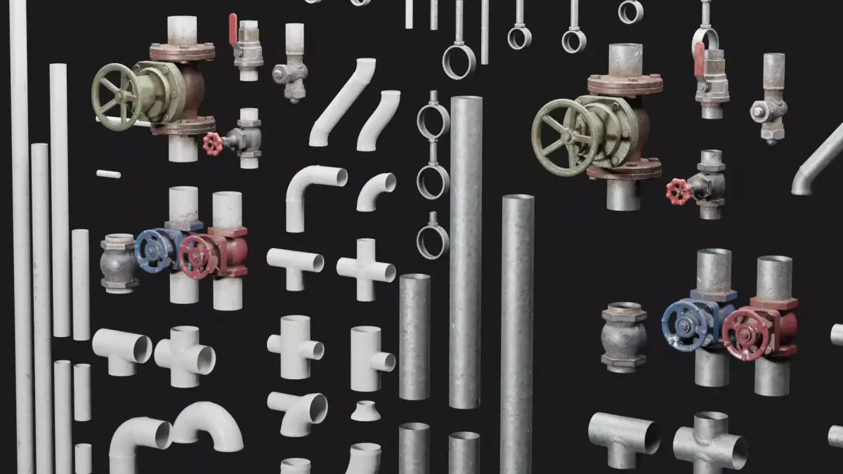 Modular Pipes Collection - Low-Poly 3D Assets Low-poly 3D model