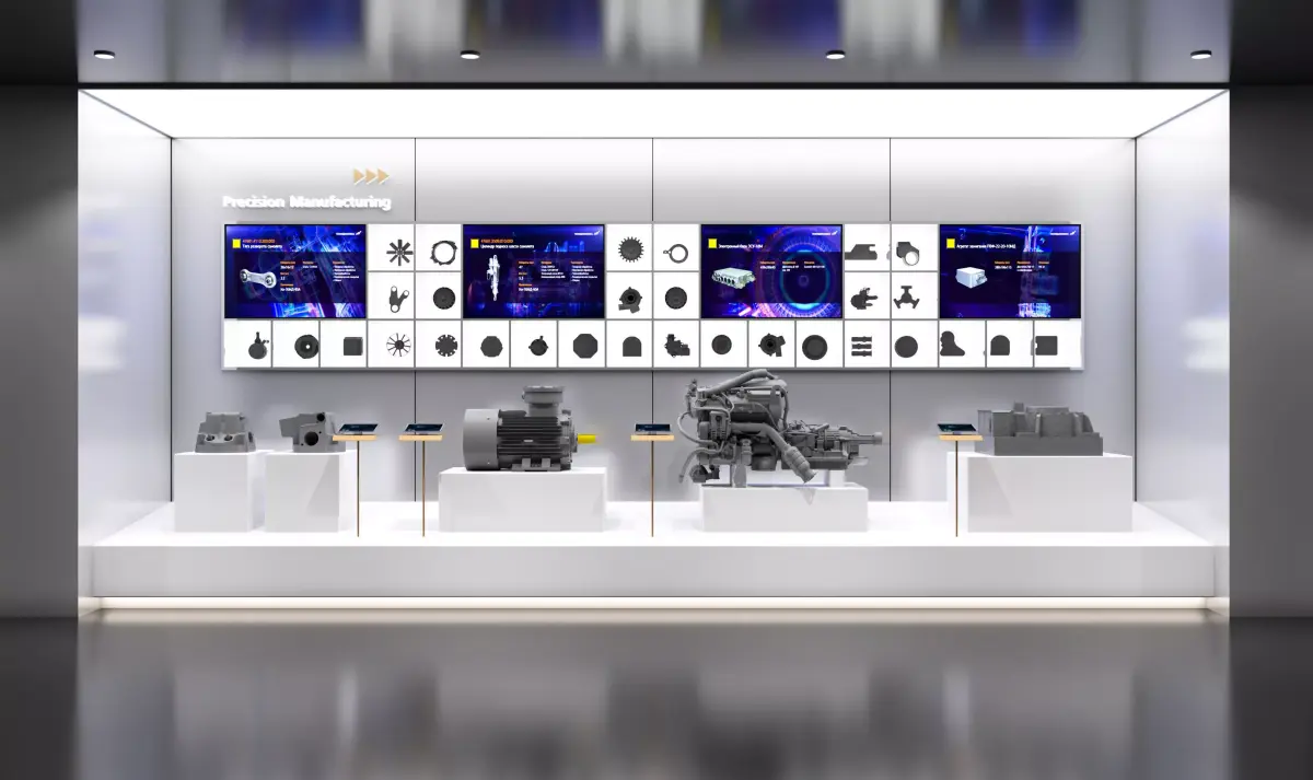 Indoor exhibition hall for industrial parts and components 3D model