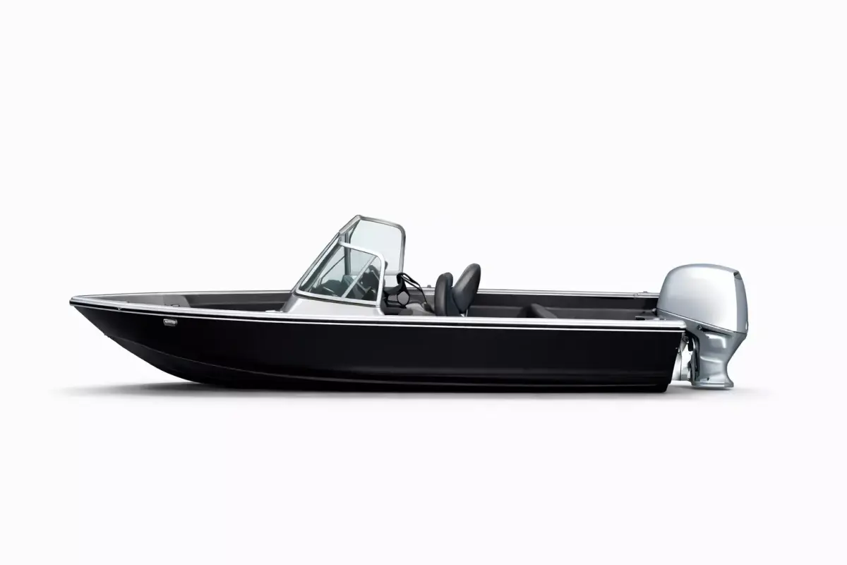 Flat Deck Utility Bass Boat Low Poly Fishing Boat Low-poly 3D model