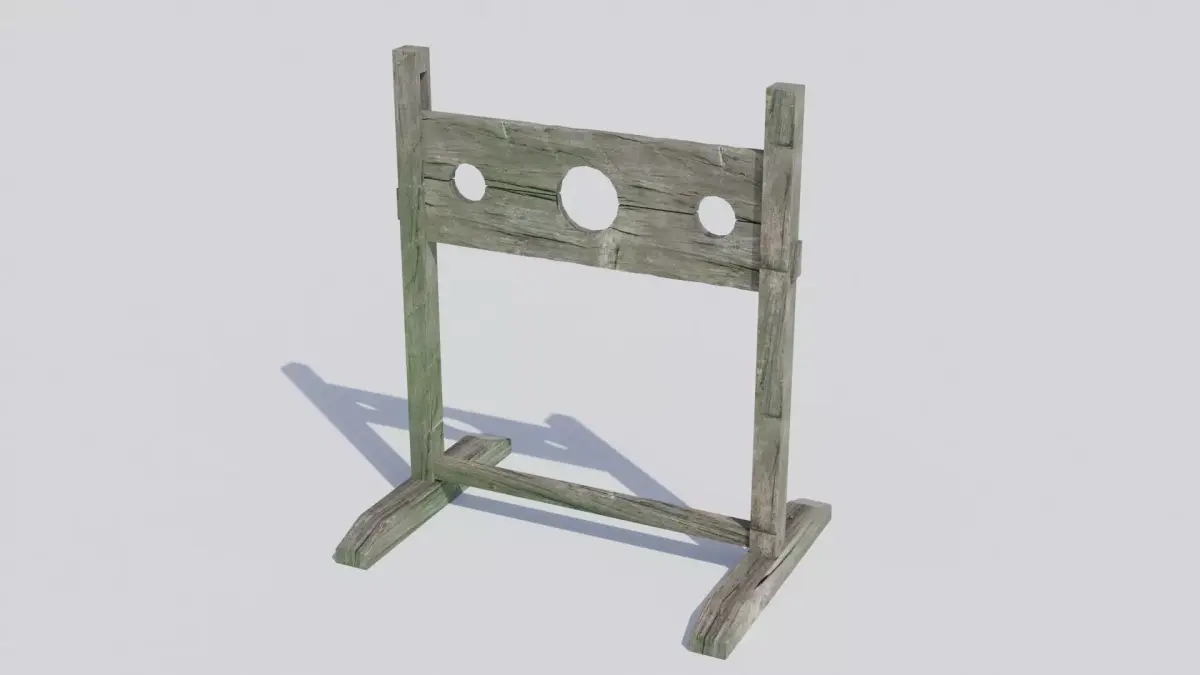 Medieval Pillory - Low-poly PBR Low-poly 3D model