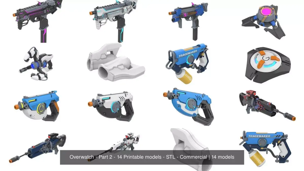 Overwatch - Part 2 - 14 Printable models - STL - Commercial 3D Model Pack