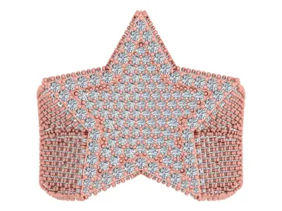 Star Hip Hop Ring 3D print model