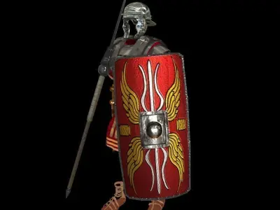 Roman armor all Low-poly 3D model