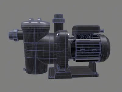 Pool pump Low-poly 3D model
