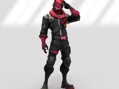Raptor skin from Fortnite 3D model