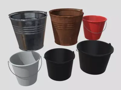Bucket Pack Low-poly 3D model purchase