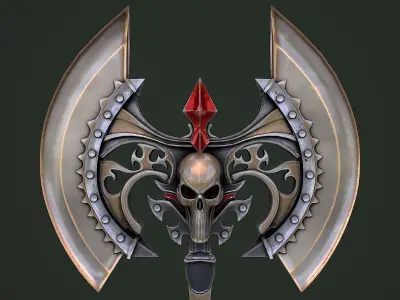 Fantasy Axe 1 3D Model Low-poly 3D model