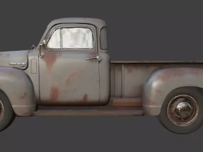 Vintage Rusty Pickup Truck 3D Model 3D model 31