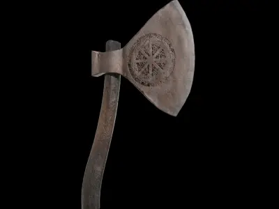 Pagan Battle Axe Low-poly 3D model