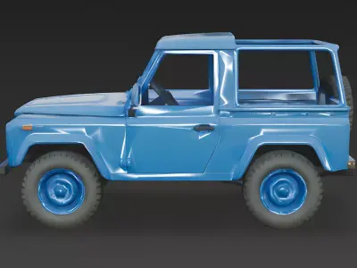 Realistic Blue Off-Road SUV 3D Model 3d model Low-poly 3D model