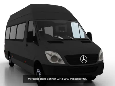 Mercedes Benz Sprinter L3H3 2009 Collection UK 3D Model Pack