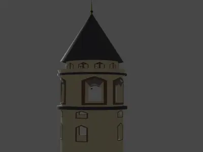 Low Poly Galata Tower Low-poly 3D model