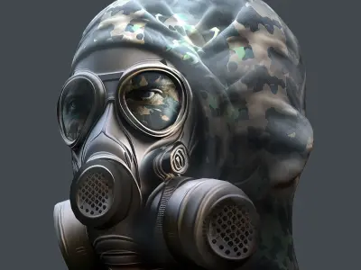 Helmet 3d model military combat Military Low-poly  Low-poly 3D model 9