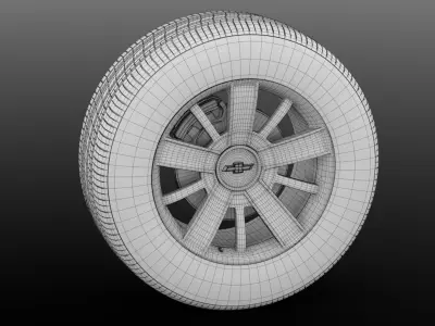 Chevrolet Silverado High Country wheel 2017 3D model