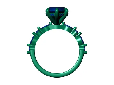 6 Prongs Set Mq Stone Engagement Ring 3D print model purchase