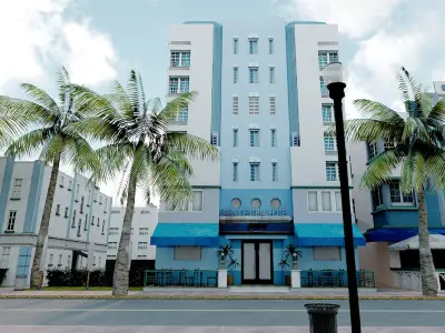 Miami Ocean Drive Scene 3D model