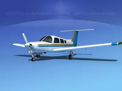 Piper Turbo Arrow III 3D model 7