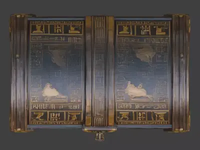 Ancient Egyptian Treasure Chest Low-poly 3D model